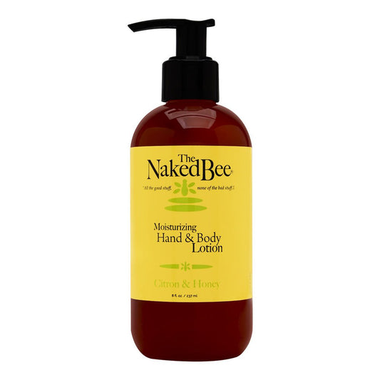 The Naked Bee Nourishing Body Lotion for All Skin Types (8 fl oz) Moisture Replenishing Lotion for Dry Skin with Citron & Honey