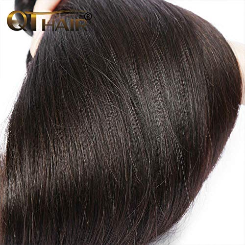 QTHAIR 16A Indian Straight Virgin Hair 100% Unprocessed Straight Human Hair Weave for All Women (32", Indian Hair)