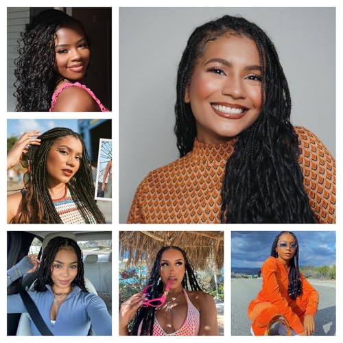 ATRAENTE Braiding Hair Pre Stretched,18 Inch 8 Packs Ombre Braiding Hair for Boho Box Braids Yaki Texture Hot Water Setting Soft And Light(18"4/grey)