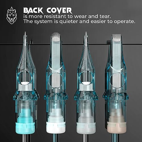 20pcs Tattoo Cartridge Needles- Tattoo Needles Cartridges Sterilized with Membrane Mixed Sizes-Upgraded 2.0 Casing Design- Durable Tattoo Needles for Tattooing - Round Liner (1001RL)