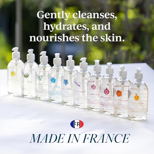 Provence Sante Natural Liquid Soap - Moisturizing Almond Oil Hand Soap with Warm Sweet Almond Scent - Elegant Pump Dispenser for Kitchen & Bath (16.9 oz)