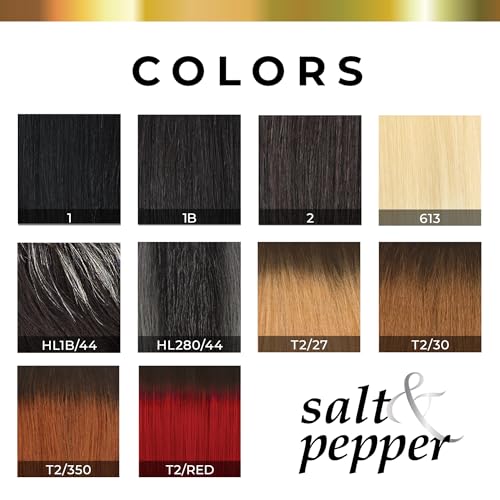 Sensationnel Empire Human Hair Wig - Salt And Pepper Denia Contouring Mesh Cap Heat Safe (T2/27)