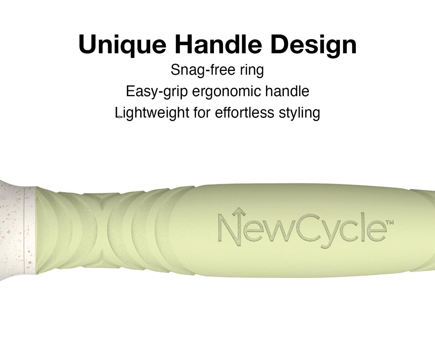 Olivia Garden NewCycle Vented scalp-hugging Hair Brush with ionic bristles and made from 100% recycled material (except bristles)