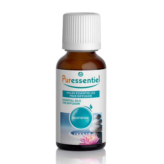 Puressentiel Diffusion Essential Oil - Naturally Derived Aromatherapy Blend - Formulated for Diffusion - Made with Beneficial Essential Oils - Eco-Friendly Products - Meditation - 1.01 oz
