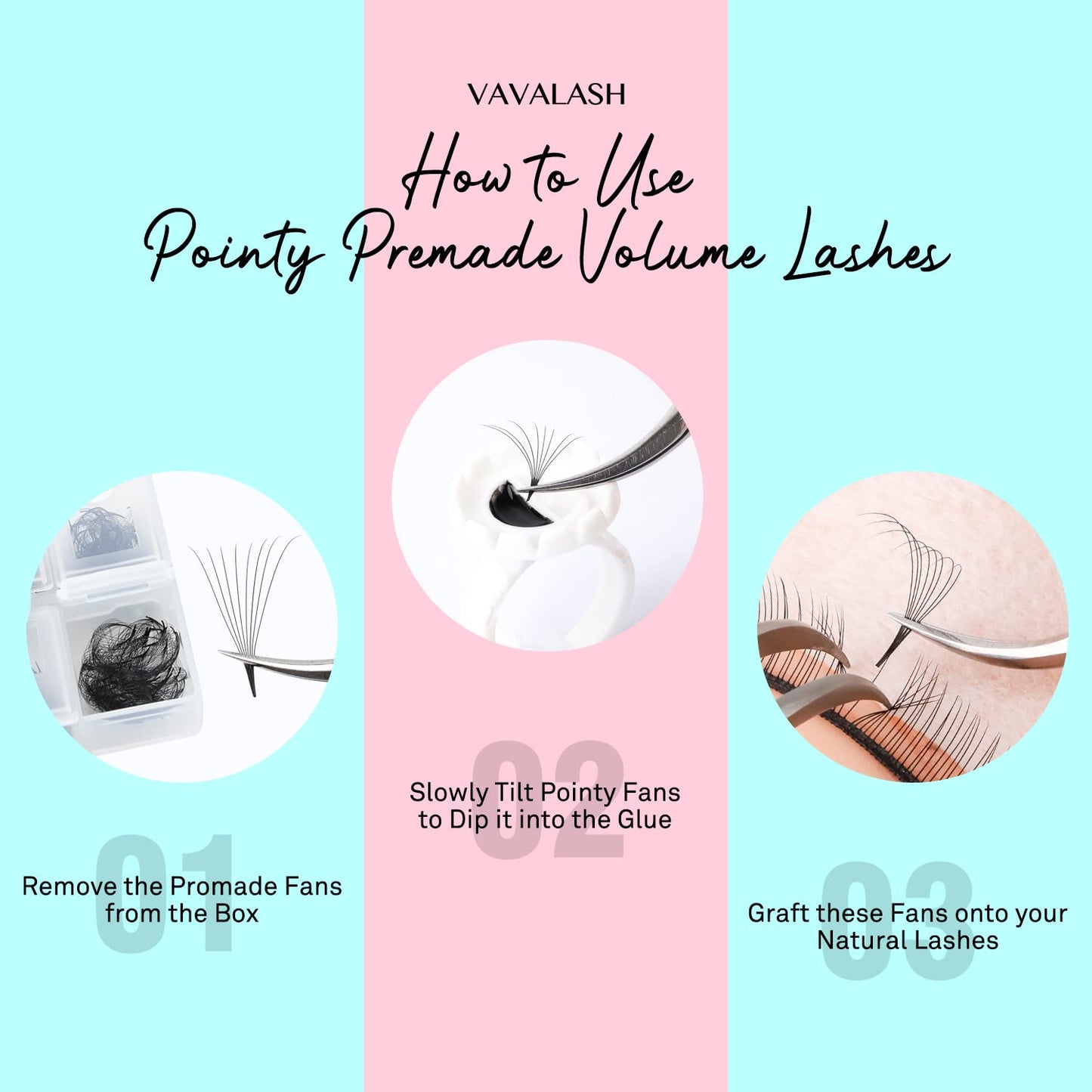 VAVALASH 600 Fans Premade Fans Eyelash Extensions 5D 6D 7D 8D 10D 12D 14D 16D 24D Premade Lash Fans 8-15mm Mixed Length Promade Loose Fans Thin Base Premade Volume Lash Extension(14D-0.03-C-8-15mm)