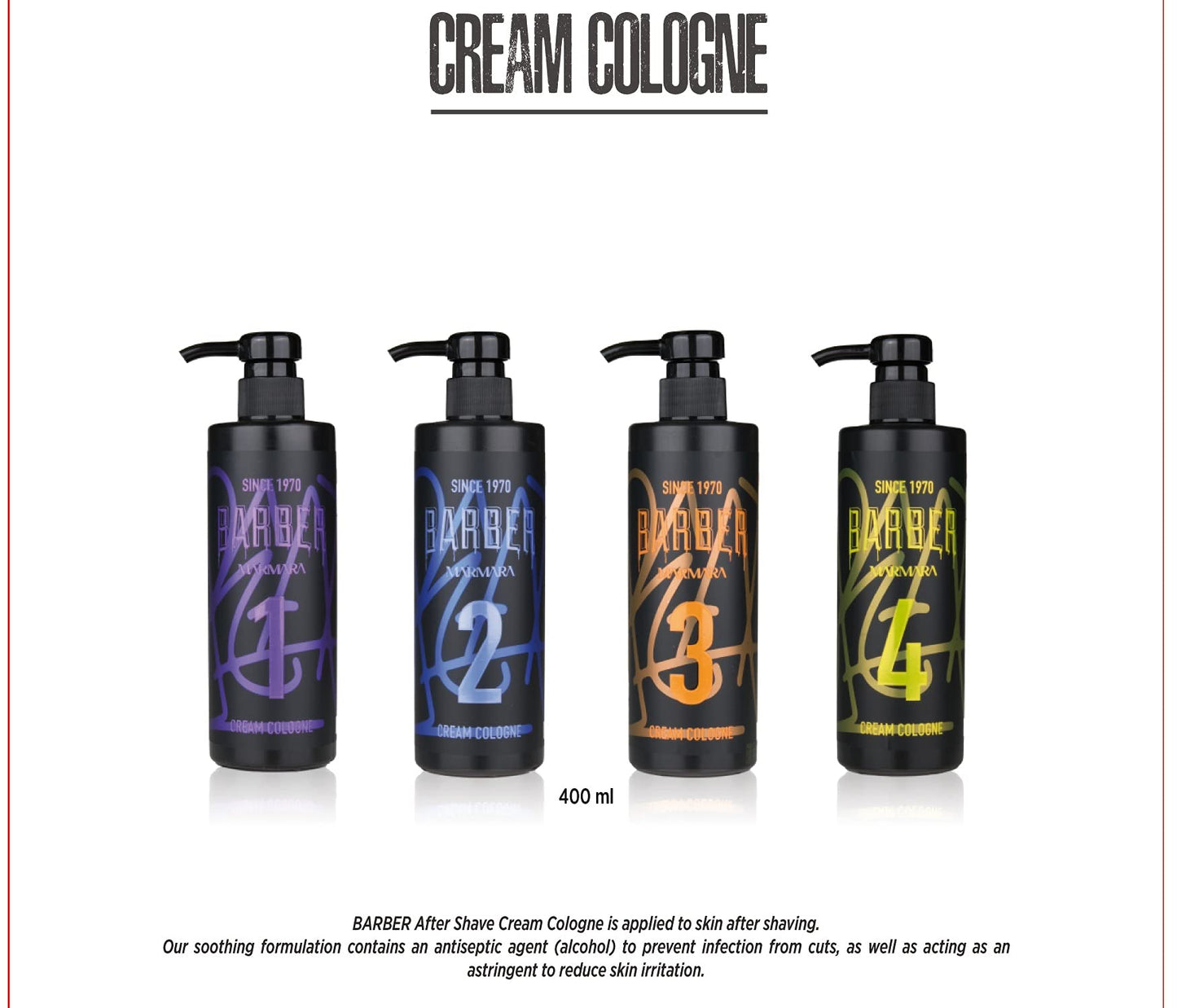 Marmara Barber Cologne - Best Choice of Modern Barbers and Traditional Shaving Fans Travel Size (50 ml, No6)