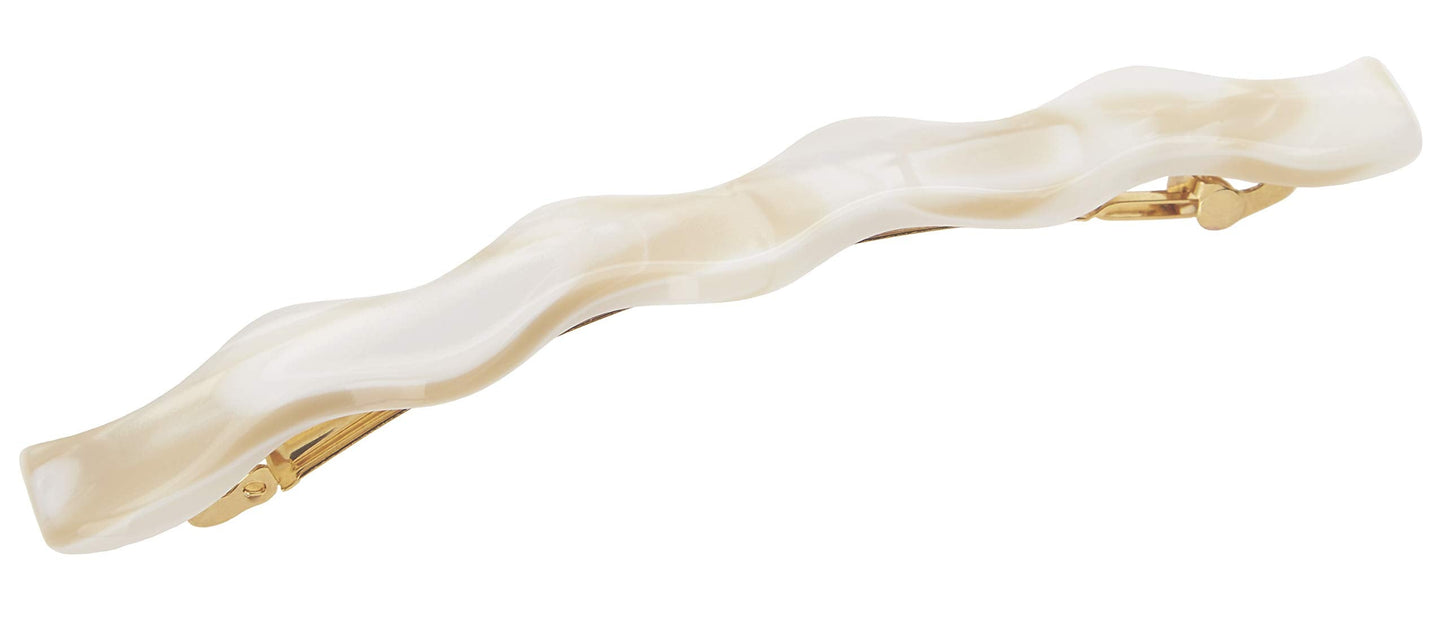 France Luxe Wavy Long and Skinny Barrette, Alba - Comfortable Fit For Polished Perfection