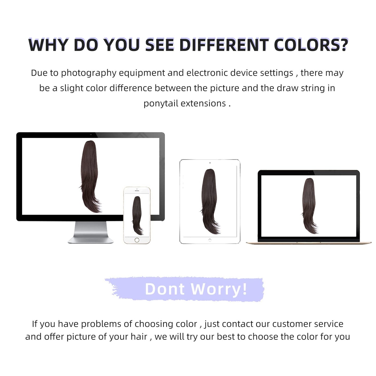 ShulaSHOP Black ponytail extension,20" clip ponytail hair extensions ponytail curly claw hair ponytail Extension Natural Looking Synthetic Hairpiece for Women