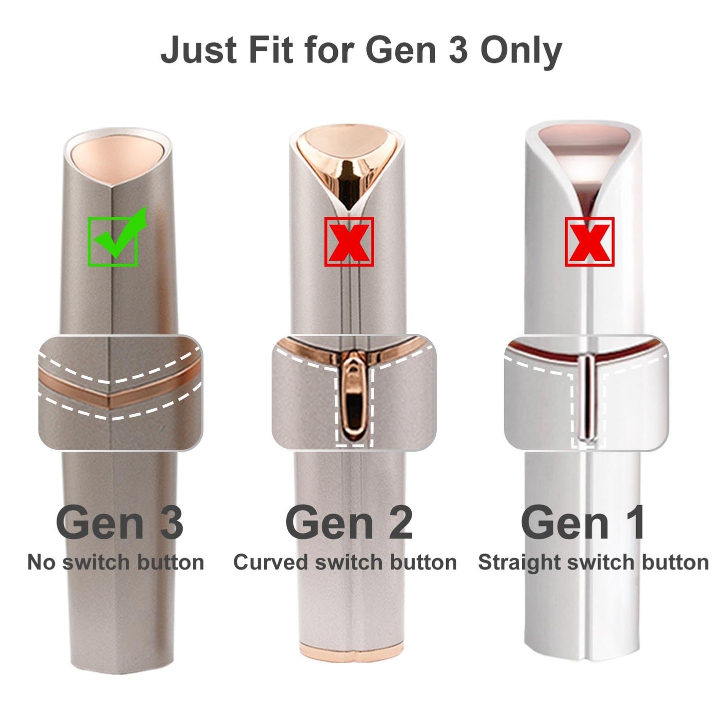 Gen 3 Replacement Heads for New Flawless Facial Hair Remover, Double Ring Floating head for Flawless Generation 3 Shaver, 5 Count