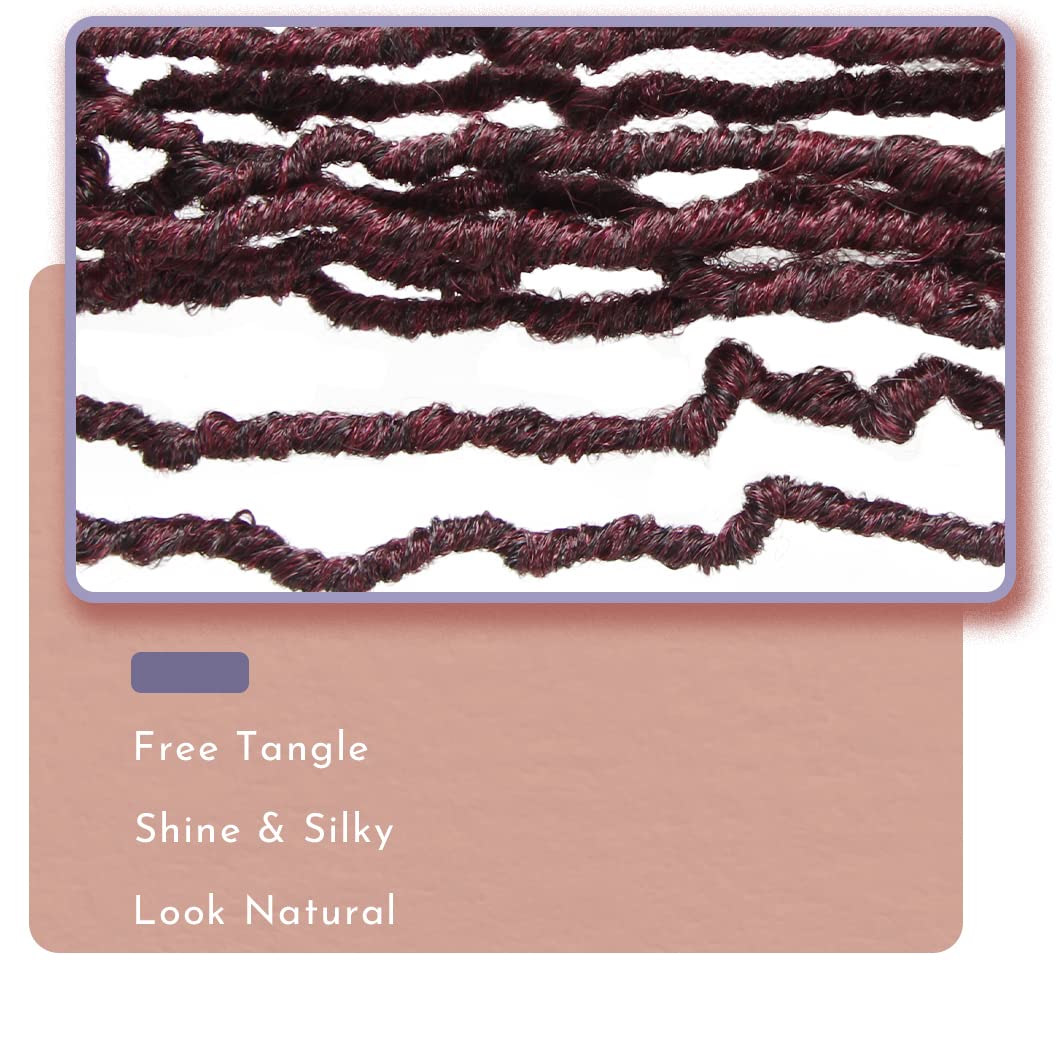 BOHOBABE Faux Locs Crochet Hair 18 Inch, Boho Soft Crochet Locs with Curly Ends, Long Bohemian Goddess Locs Crochet Braids for Black Women (6 Packs, T118)