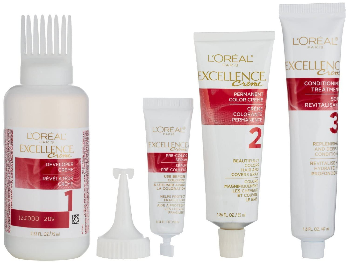 L'Oreal Paris Excellence Creme Triple Protection Hair Color, Light Auburn (Warmer) [6R] 1 ea (Pack of 3)
