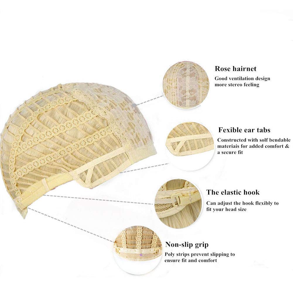 Kaneles Half White Half Red Long Straight Anime Cosplay Wig for Women Red White Synthetic Halloween Hair Wig