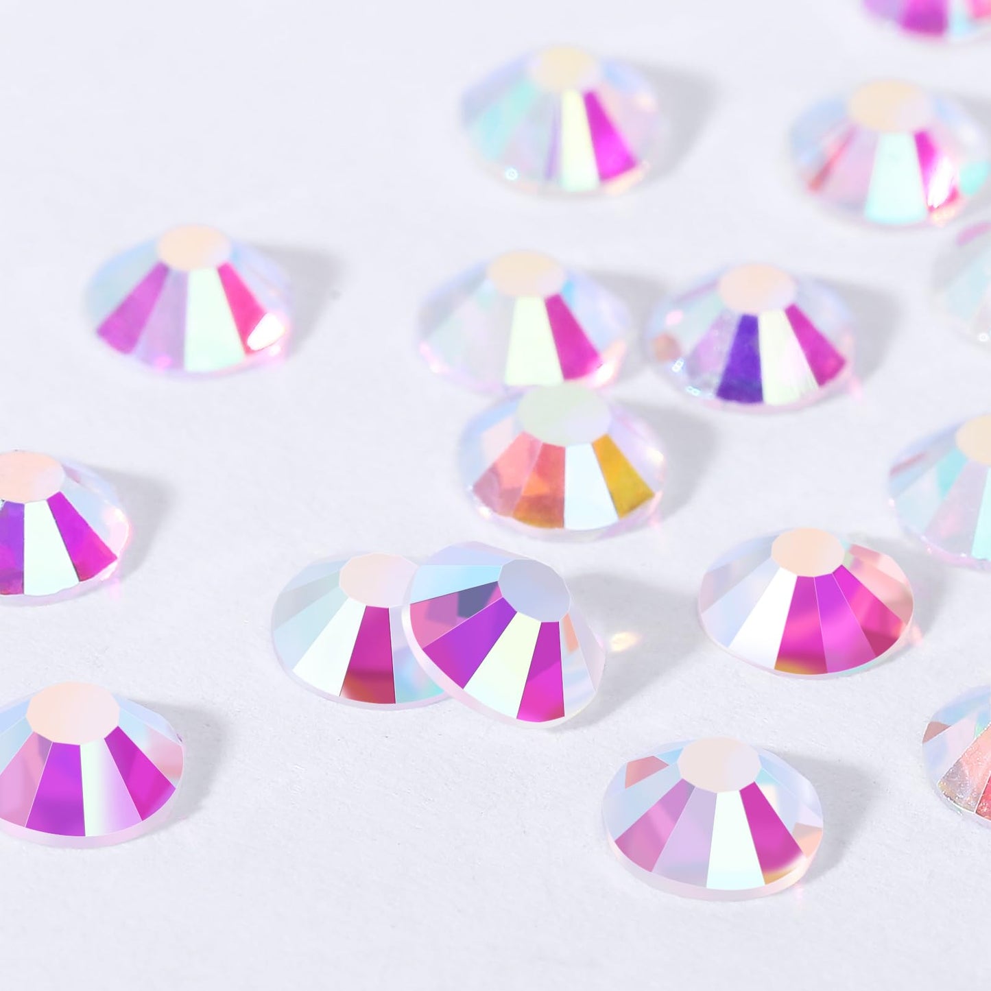 Novani Rhinestones 1440pcs SS20 Glass Rhinestones Crystal Flatback Gemstones for Crafts Nails Makeup Bags and Shoes Decoration（SS20, Transparent AB）