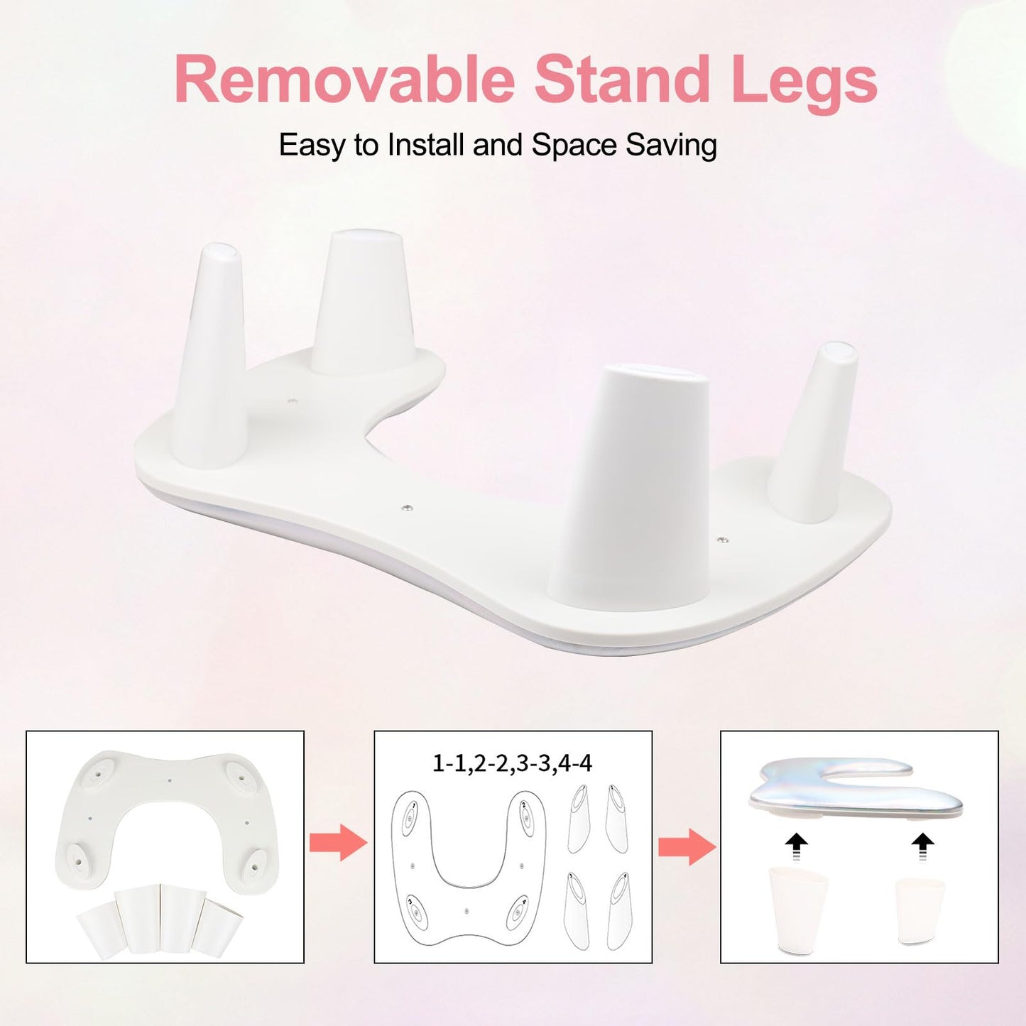 Arm Rest for Nails Tech,U-shaped Manicure Nail Hand Rest Pillow Cushion, Big Microfiber Leather Nail Arm Rest Stand for Acrylic Nail Art Tech(Glitter)