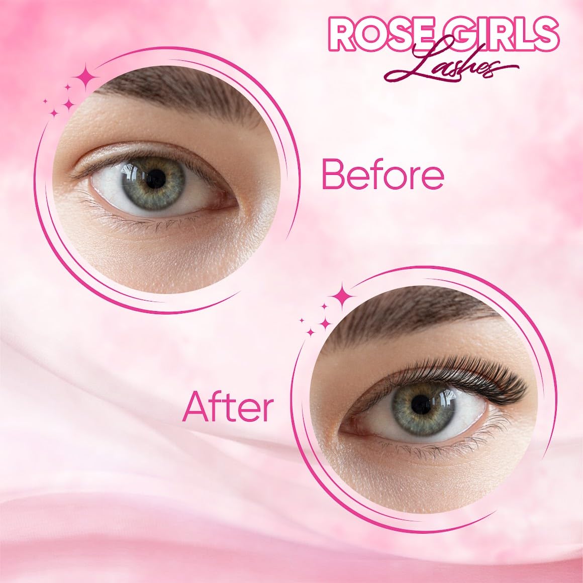 ROSE GIRL 500 Ultra Speed Promade Fans-Natural Look Handmade Volume Eyelash-Narrow Loose Eyelash 3D-16D C CC D Curl-False Lashes Extensions-Thickness 0.03~0.1mm-8~20mm Length(4D-C-0.07 (11 mm))