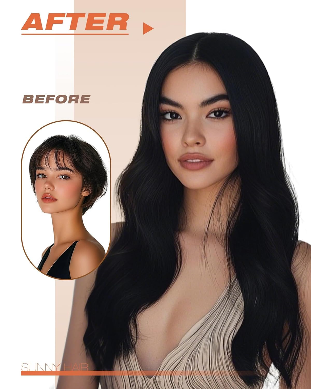 Sunny Hair Tape in Hair Extensions Real Human Hair Invisible Remy Hair Extensions Tape ins for Women Jet Black 24 inch 20Pcs 50G