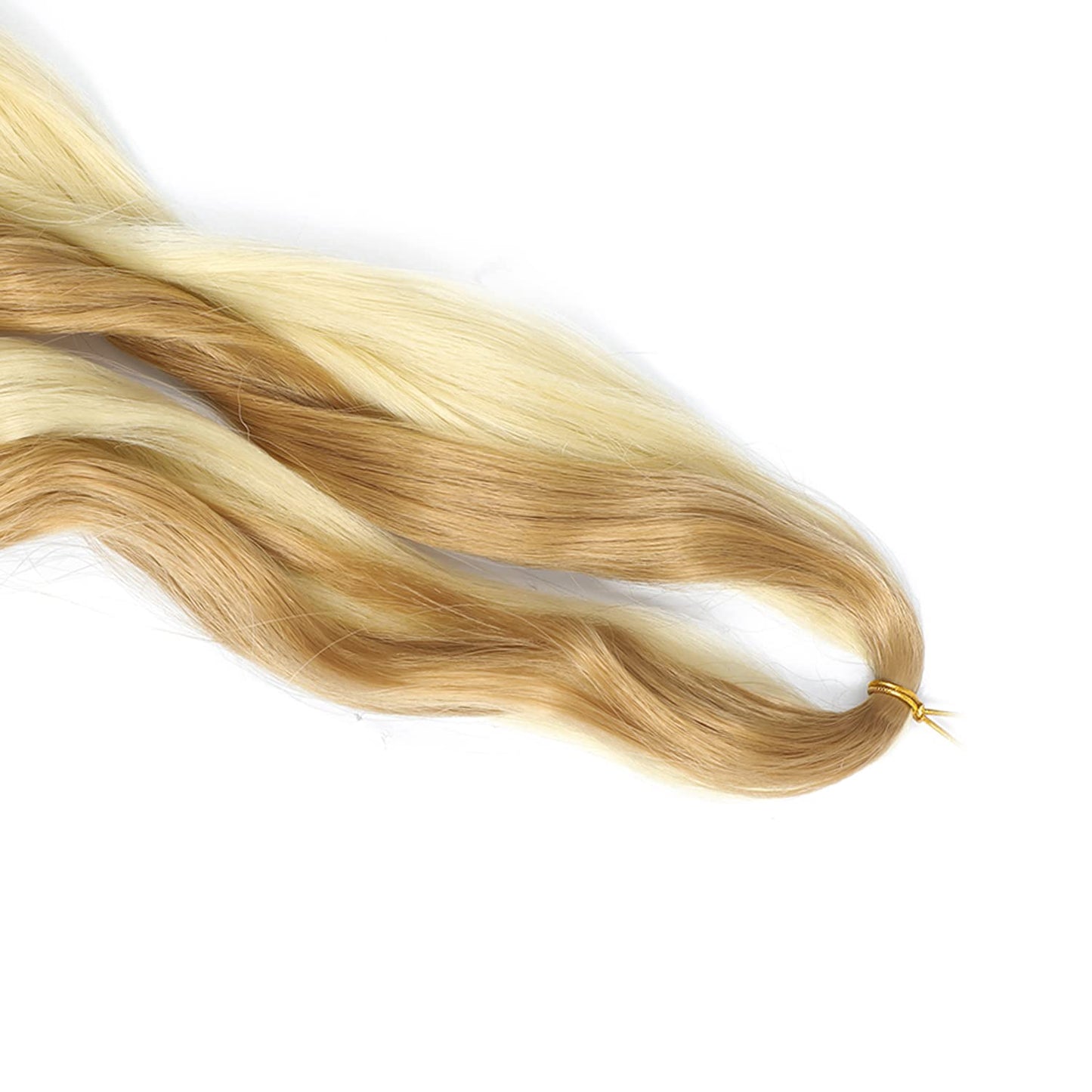 French Curly Braiding Hair 18 Inch 8 Packs - Pre-Stretched Bouncy Loose Wavy Synthetic Hair Extensions for Black Women (27/613)