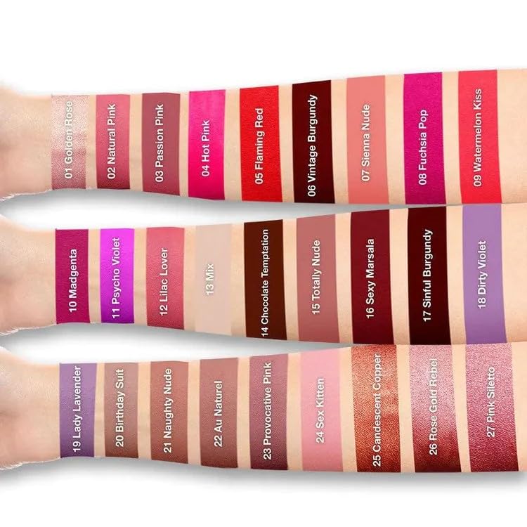 Klara Cosmetics Kiss Proof Lipstick 10 Madgenta Bold Violet Pink Liquid Matte Long Lasting Full Colour Pigment, 8 ml