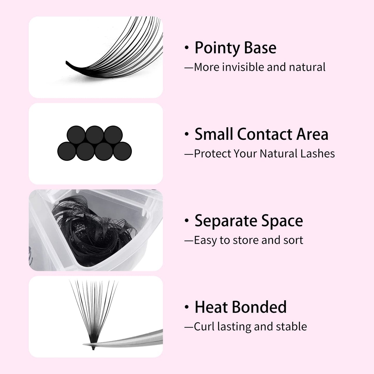 Premade Fans Eyelash Extensions 20D 1000 Promades Eyelash Volume Lash Extensions Pointed Base Loose Fans Premade Lash Extensions Fans Handmade Pre Made Volume Lashes Mix (20D-0.07C, 9-16mm)
