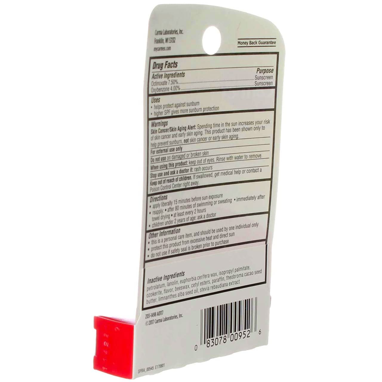 Carmex Click-Stick Moisturizing Lip Balm SPF 15 Strawberry 0.15 oz (Pack of 4)