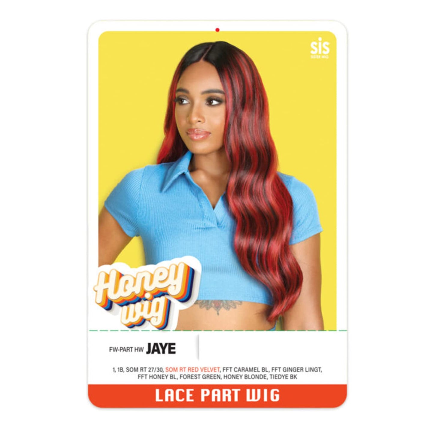 Zury Sis Honey Wig HD Lace Part FW-PART HW Jaye (FFT GINGER LIGHT)