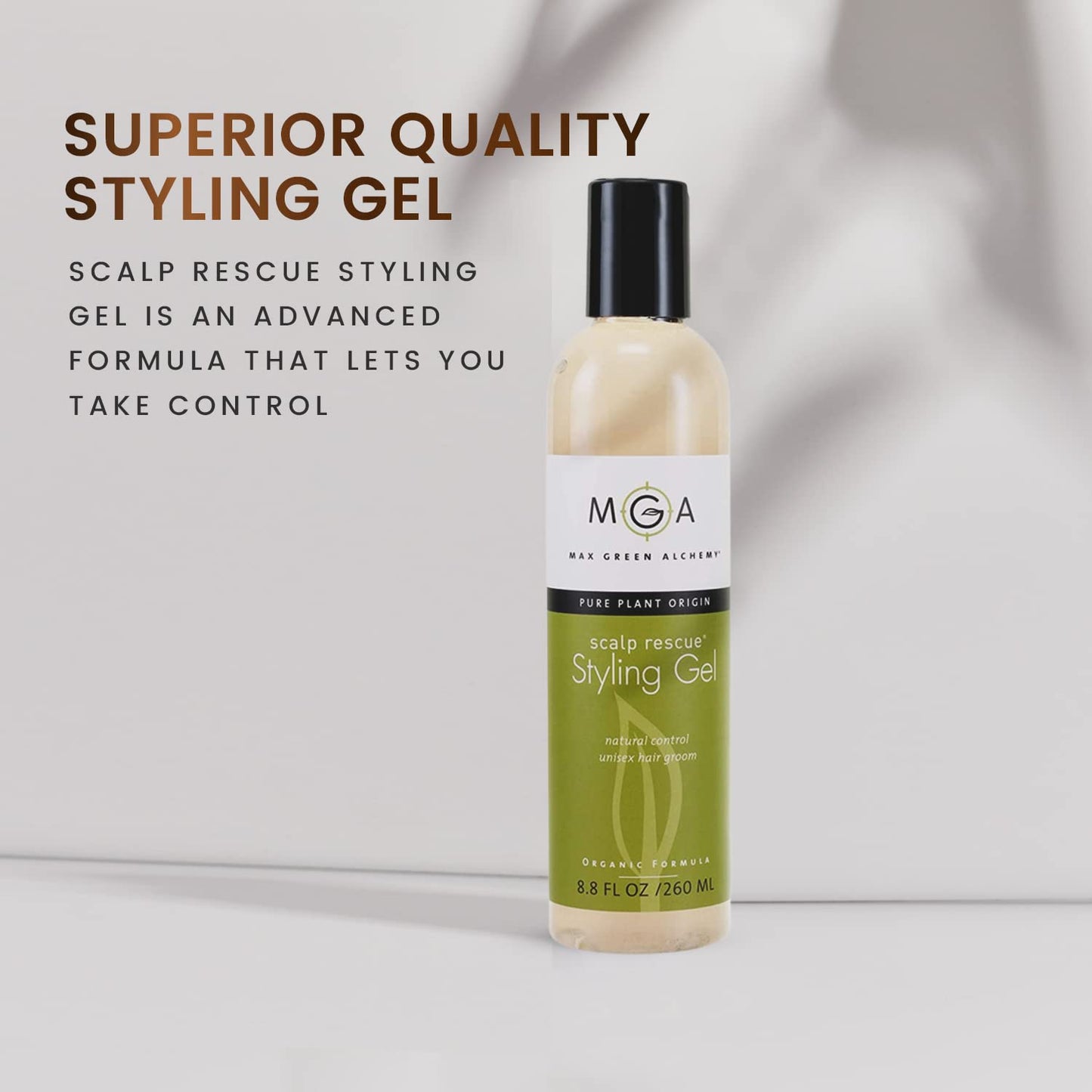 Scalp Rescue Styling Gel, Organic Unisex Formula Controls Frizz and Fly Away Hair, Curly Hair Community Favorite Gives Flexible Natural Hold, Fights Humidity, Alcohol Free & Water Based | 8.8 Fl Oz