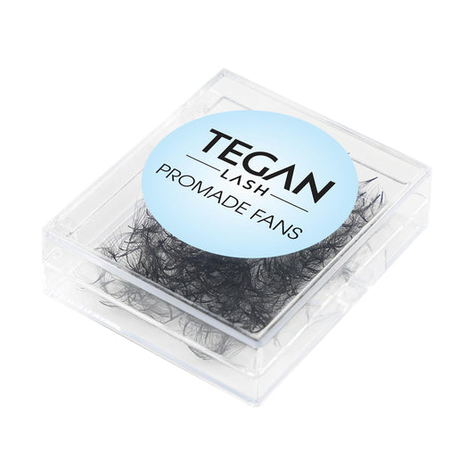 TEGAN LASH 500 Promade Fans Volume Eyelash Extensions, Handmade Loose False Eyelashes, From 3D - 16D, 0.03/0.05/0.07 Thickness, C/CC/D Curl, 9-15mm Length, Pestanas Pelo A Pelo (4D-0.07-CC-10)