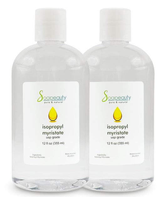 ISOPROPYL Myristate Cosmetic Grade for Soap Making, Fragrances, Shampoo, Creams & Lotion, Makeup & Adhesive Remover, Antiperspirants & Deodorants | 24 fl oz (2 x 12 fl oz)