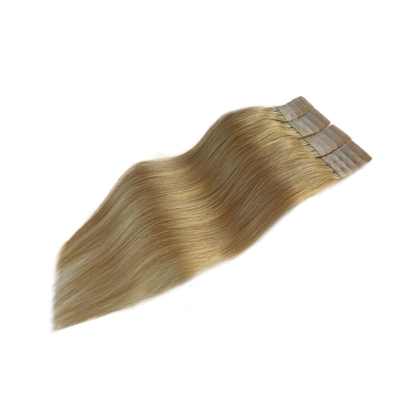Tape in Hair Extensions Human Hair Double Sided Honey Blonde Invisible Tape in Hair Extensions 20" Seamless Tape ins 20pcs 60g Tape on Real Human Hair Extensions Thick Ends