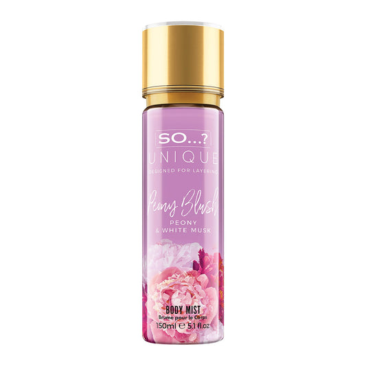 So…?...? Unique Peony Blush Body Mist - Floral, Fruity Vanilla Perfume with Bergamot and Pear Notes - Perfume for Women - Body Spray for Women - 5.1 oz