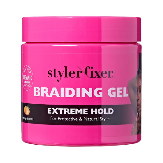 Red by Kiss Braiding Gel Extreme Hold Styler Fixer for Box Braids & Cornrows, Hydrating, Conditioning, Long-Lasting Frizz Control, 4C Moisturizing, Nourishing High Shine (16 fl. oz.)