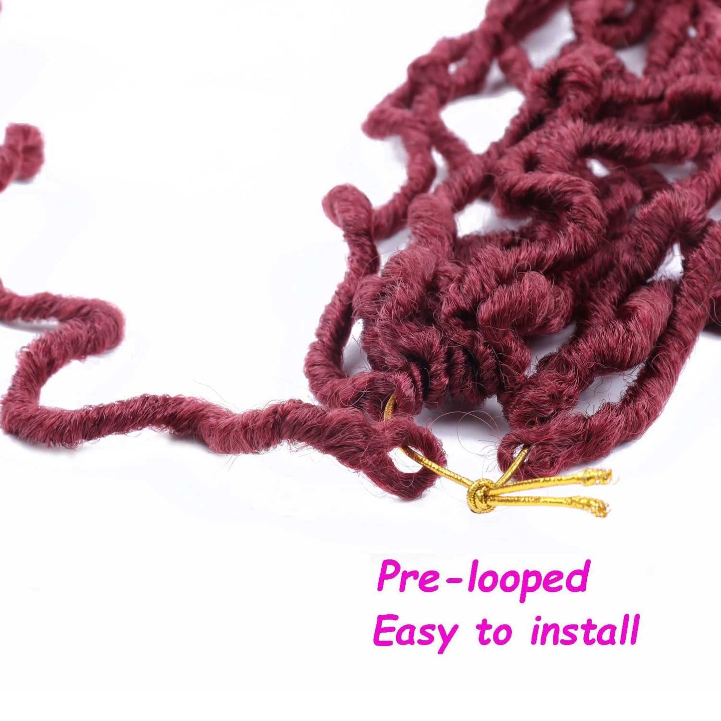 Datuoda 6 Packs 36 Inch Soft Locs Fox Locks Crochet Hair for Black Women Curly Wavy Loc Hair Faux Locs Crochet Braids (36 Inch (Pack of 6), BUG#)