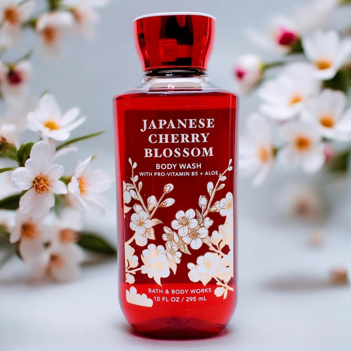 Japanese Cherry Blossom Shower Gel Body Wash - Set of THREE (3) bottles (10 oz ea) -- Bath & Body Works Signature Collection