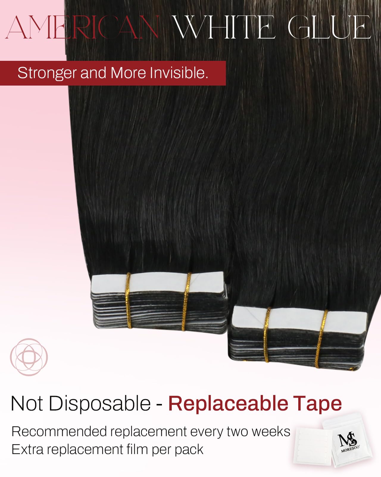 Moresoo Tape in Extensions Balayage Human Hair Extensions Tape in Ombre Off Black to Brown Mix with Blonde Glue in Hair Extensions Real Human Hair Seamless Glue in Hair 12 Inch #1B/3/27 20pcs 30g