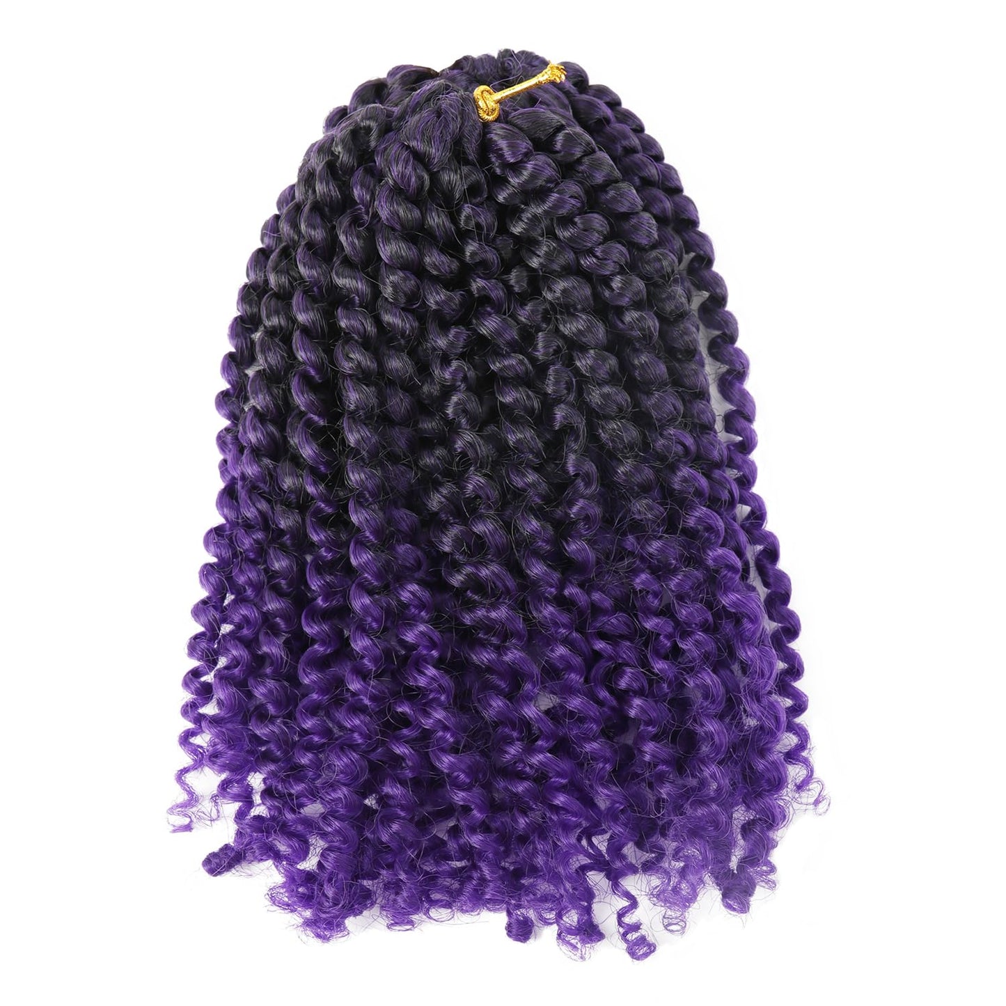 MODERN QUEEN 8 Inch Short Passion Twist Crochet Hair - 9 Bundles Marlybob Kinky Curly Crochet Hair for Black Women and Kids - Water Wave Crochet Braids