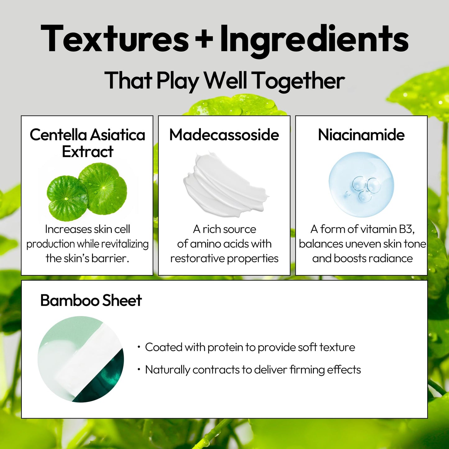 LAPCOS Cica Sheet Mask, Daily Face Mask with Cantella Plant Extract to Regenerate and Revitalize Skin, Korean Beauty Favorite, 5-Pack