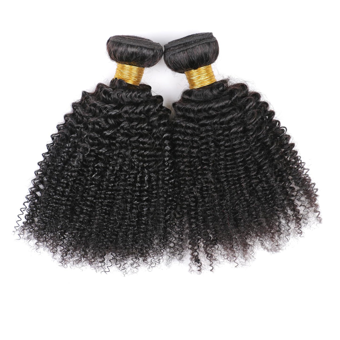 10A Brazilian Afro Curly Hair Bundles 2 Bundles 20 22 Inch Afro Curly Human Hair 100% Unprocessed Virgin Human Hair Curly Weave Hair Extensions for Women Natural Black Color