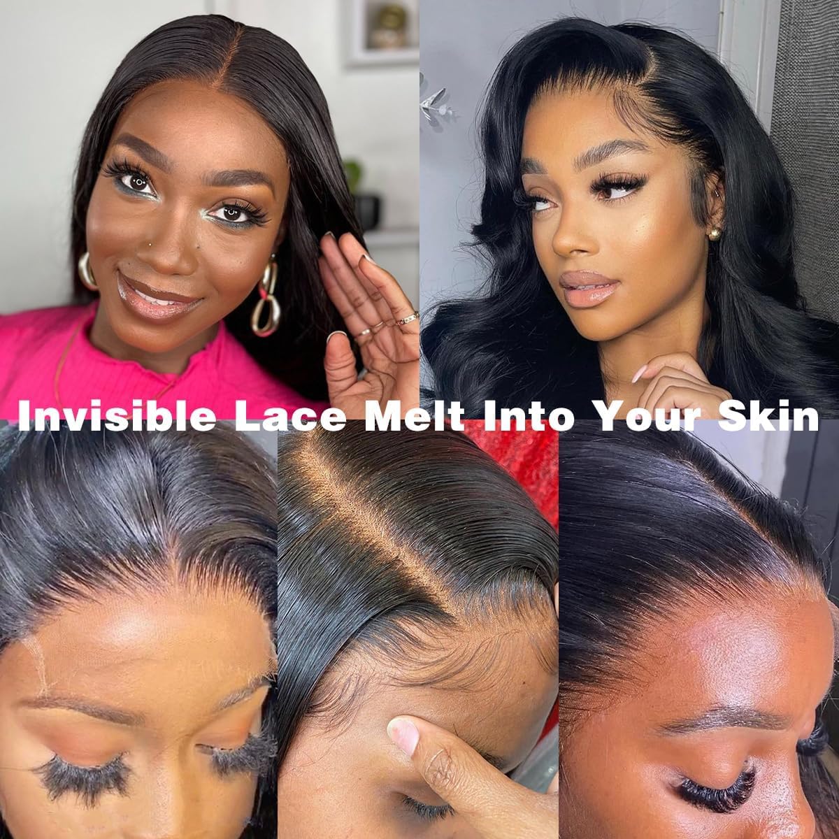 Selina Lace Closure 2x6 Closure Brazilian Straight Lace Closure Lace Closure Human Hair Lace Closure Free Part Natural Hair Color Black (2X6 Straight, 18“Straight)