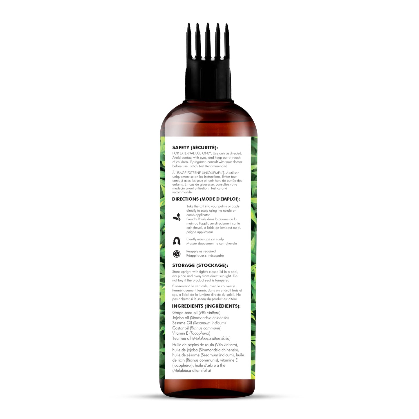 Majestic Pure 100% Pure Tea Tree Oil with Biotin for Hair Care, Strengthening, Nourishing, and Volumizing Formula with Jojoba Oil and Castor Oil - Non GMO Verified, 198 ml