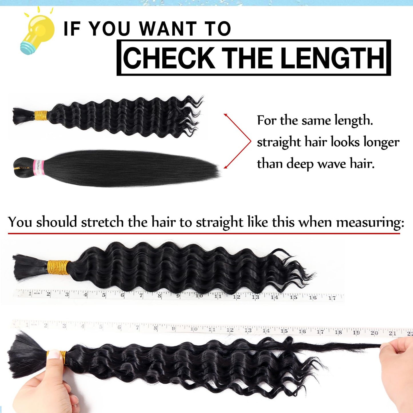 Eacia 28 Inch Deep Wave Bulk Braiding Hair for Boho Braids 2 Bundles 200g Natural Black Curly Braiding Hair for Micro Twist No Weft Wet and Wavy Braiding Hair Extensions (#1B,100g/bundle)