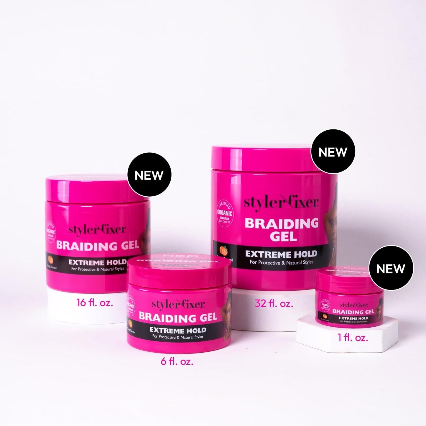 Red by Kiss Braiding Gel Extreme Hold Styler Fixer for Box Braids & Cornrows, Hydrating, Conditioning, Long-Lasting Frizz Control, 4C Moisturizing, Nourishing High Shine (16 fl. oz.)