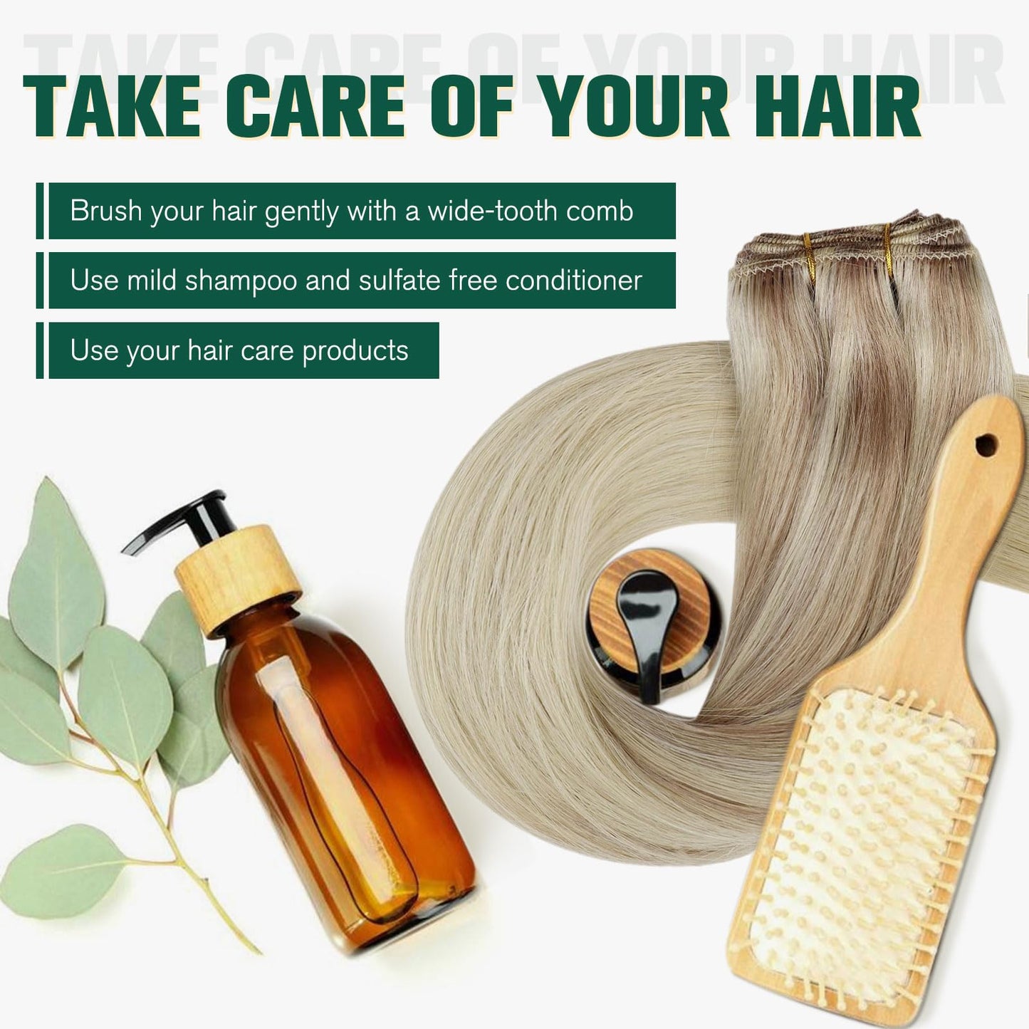 RUNATURE Weft Hair Extensions Human Hair Ombre Blonde Remy Hair Weft Human Hair Extensions Sew in Hair Weft Bundles 12 Inch Ash Blonde Fading to Blonde Balayage Hair Bundles 70.0 grams