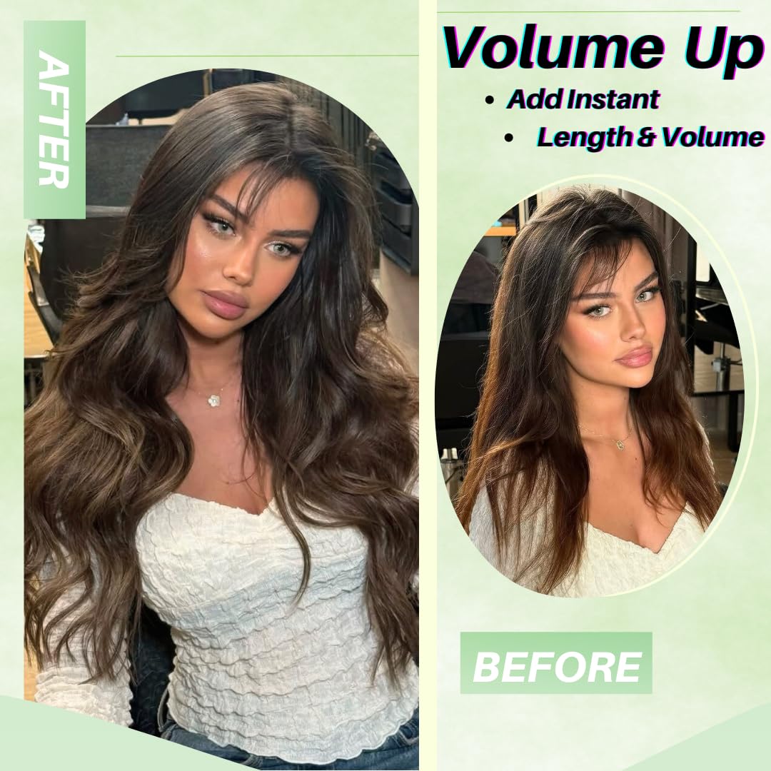 Dark Brown Tape in Hair Extensions Human Hair for Women Invisible Remy Human Hair Extensions Tape in Hair