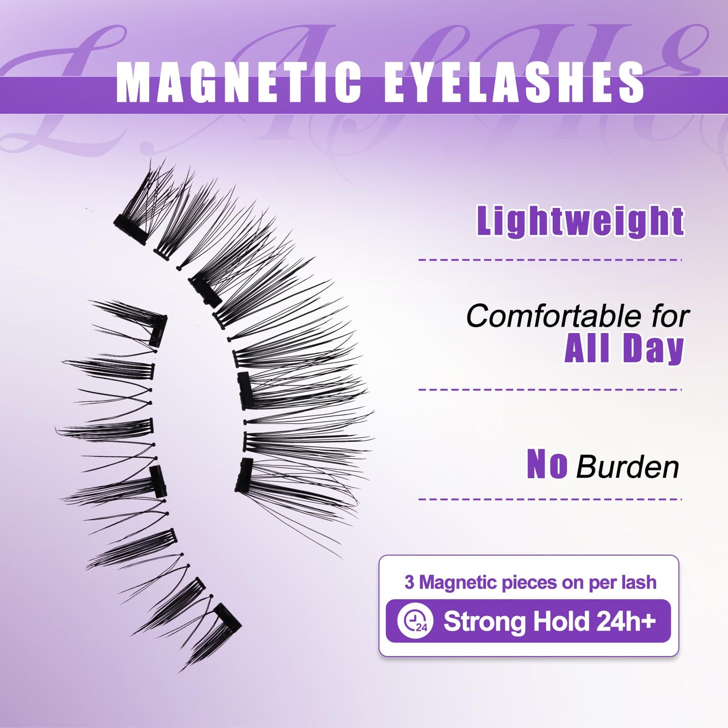 4 Pairs Magnetic Eyelashes without Eyeliner Reusable Waterproof Natural Look Wispy Magnetic Eyelashes with Applicator No Glue Needed Easy to Wear and Remove By Wendy Lashes（CX-4 Pairs,KS02+XM1）