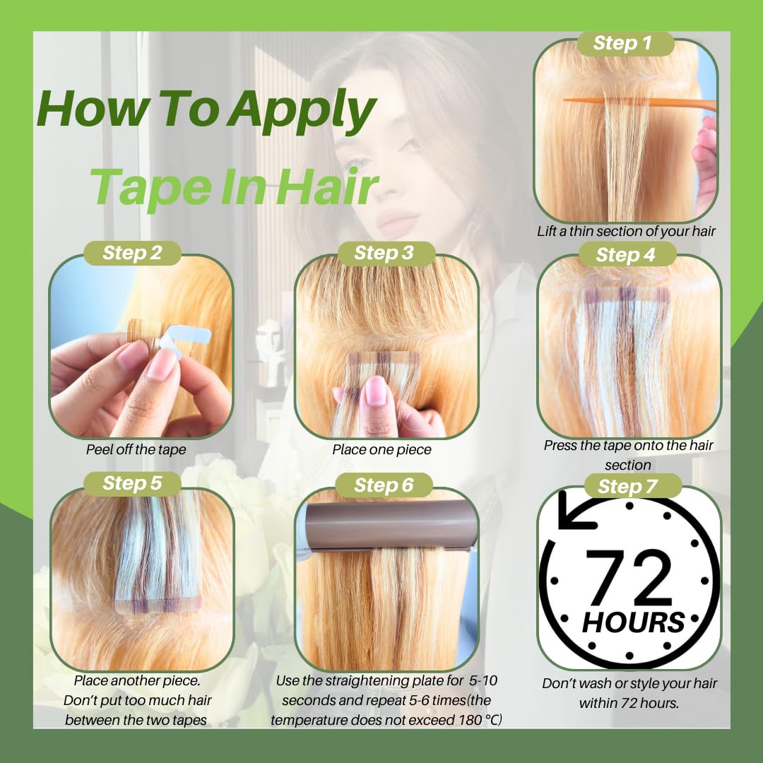 Dark Brown Tape in Hair Extensions Human Hair for Women Invisible Remy Human Hair Extensions Tape in Hair