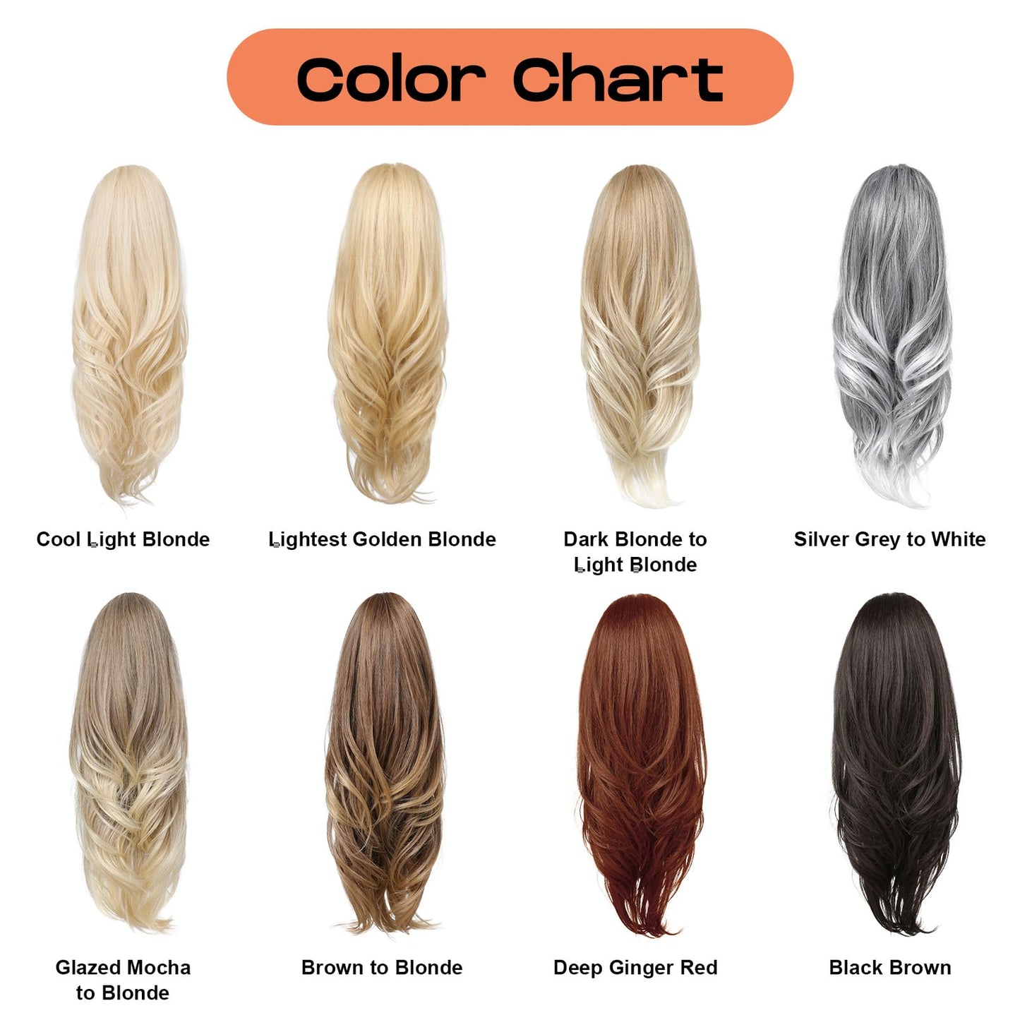 SEIKEA Versatile Drawstring Ponytail Extension, 18" Long Wavy Multi Layered Clip in Ponytail Hair Extensions Stand Up High Fake Pony Tail Soft Natural Synthetic Hairpiece for Women Cool Light Blonde