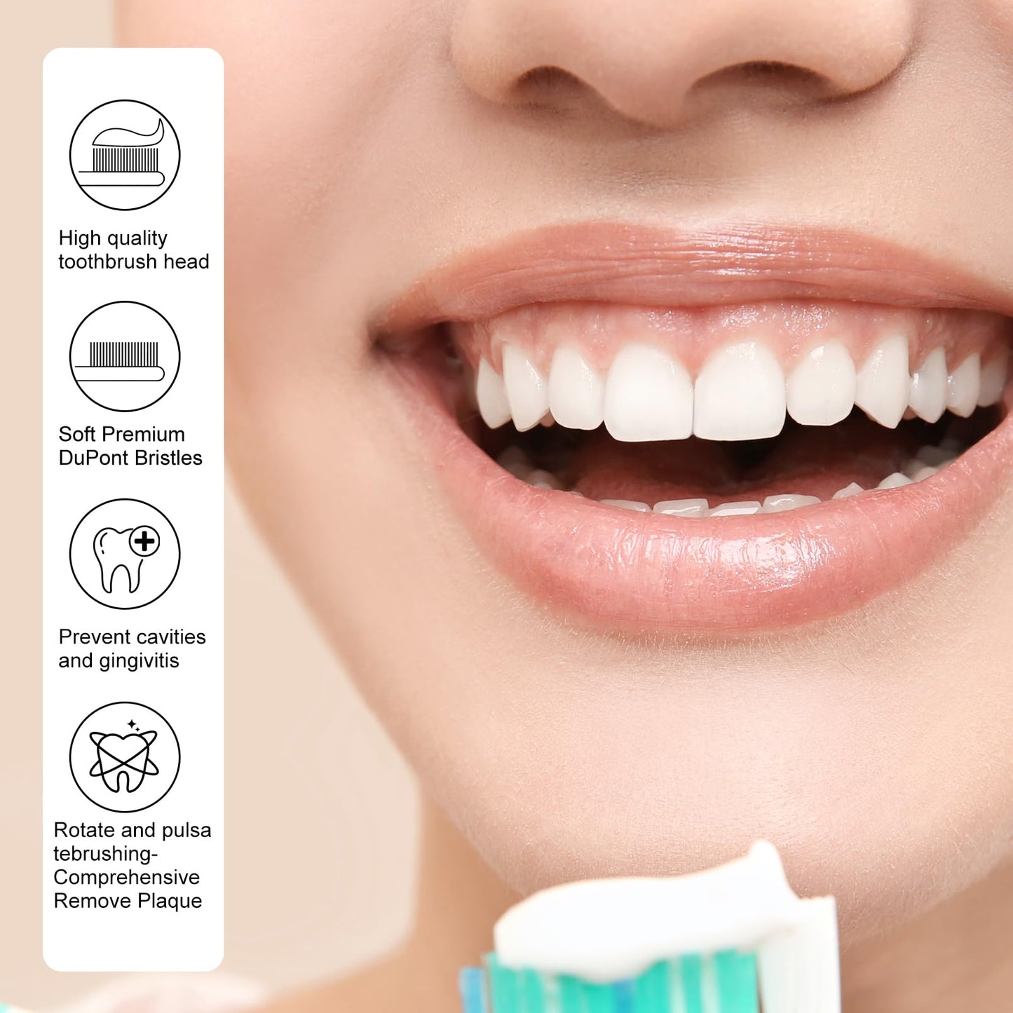 Replacement Heads Compatible with Oral B Braun Electric Toothbrush, 16 Pcs Professional Toothbrush Heads for Oral B Replacement Heads, Brush Heads for Oral B Pro 1000/1500/7500/3000/7000/8000/500