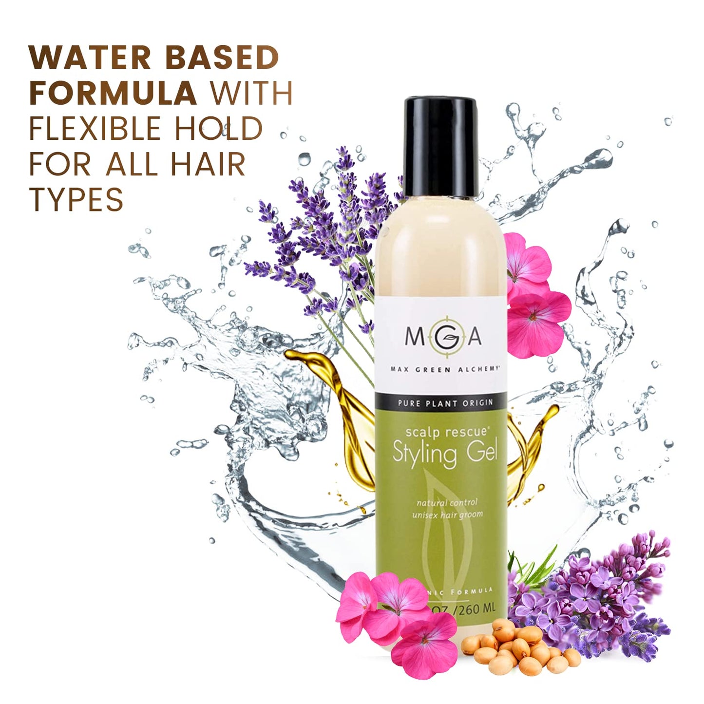 Scalp Rescue Styling Gel, Organic Unisex Formula Controls Frizz and Fly Away Hair, Curly Hair Community Favorite Gives Flexible Natural Hold, Fights Humidity, Alcohol Free & Water Based | 8.8 Fl Oz