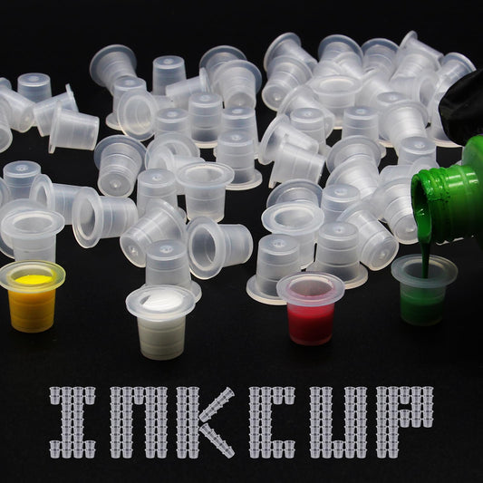 WZPB Tattoo Ink Caps - 1000Pcs Small Ink Cups Plastic Pigment Ink Caps Size 8mm Ink Cups for Tattoo Ink