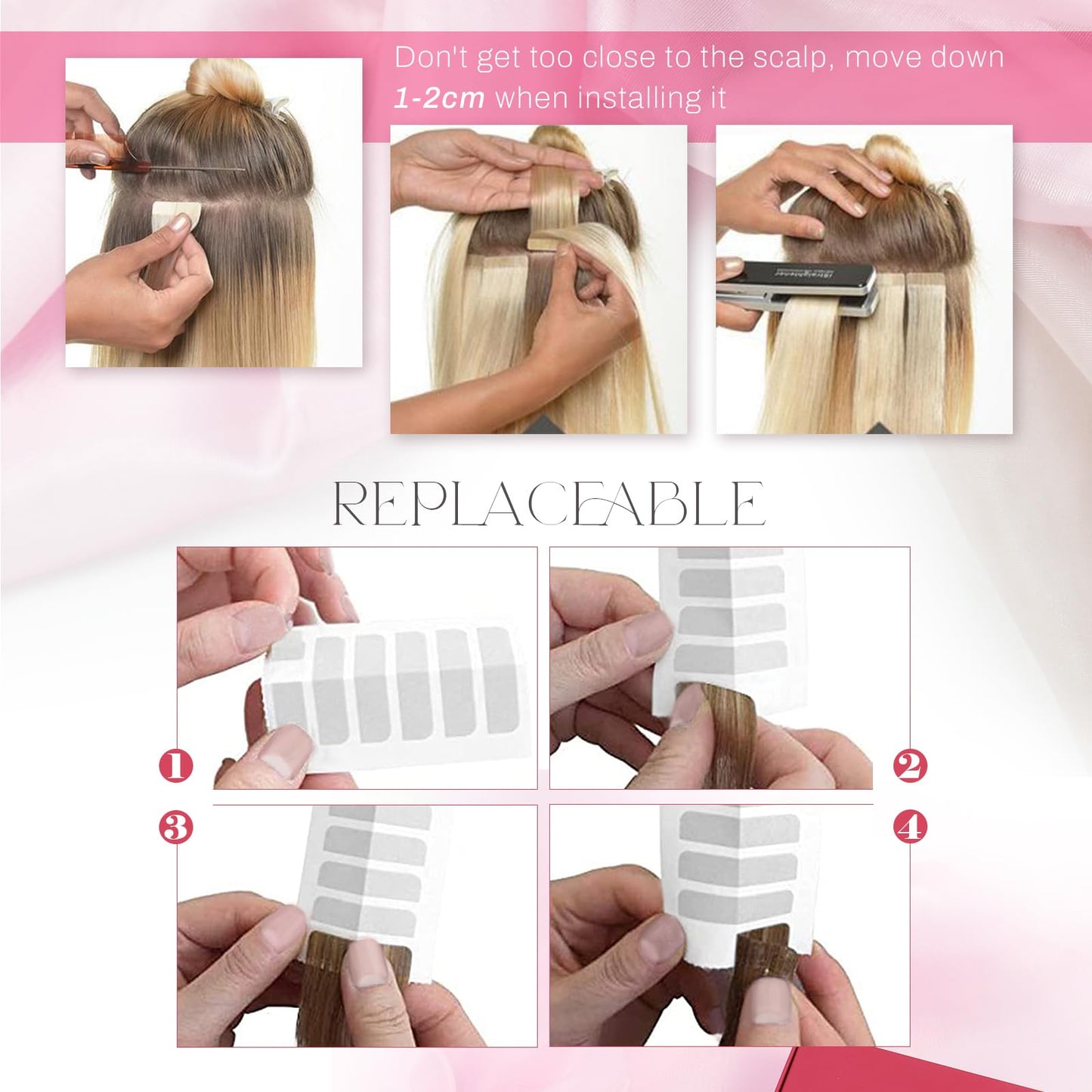 Moresoo Wine Red Tape in Hair Extensions Real Human Hair Tape in Extensions Burgundy Hair Extensions Human Hair Tape in Seamless Human Hair Extensions 10 Inch #99J 20pcs 30g